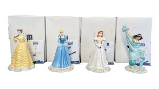 ROYAL DOULTON - FOUR LATE 20TH CENTURY DISNEY SHOWCASE CHINA BOXED FIGURES
