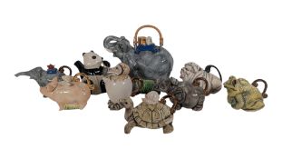 ANDY TITCOMB - COLLECTION OF LATE 20TH / 21ST CENTURY NOVELTY ANIMAL TEAPOTS