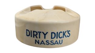 EARLY 20TH CENTURY JAMES GREEN & NEPHEW DIRTY DICK'S NASSAU CERAMIC ASHTRAY