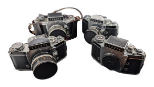 IHAGEE, GERMANY - FOUR VINTAGE EXAKTA VAREX & VX CAMERAS