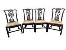 19TH CENTURY CHIPPENDALE MANNER DINING CHAIRS