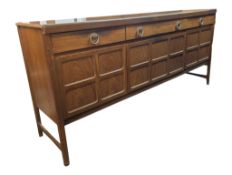 MID CENTURY 1970S NATHAN SQUARES TEAK SIDEBOARD