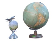 PHILIPS' CHALLENGE GLOBE 1963 TOGETHER WITH ANOTHER SMALLER EXAMPLE