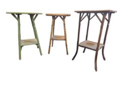 THREE VICTORIAN AESTHETIC BAMBOO SIDE TABLES