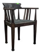 EARLY 20TH CENTURY SMOKERS' CAPTAIN'S ARMCHAIR