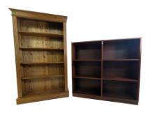 TWO VINTAGE 20TH CENTURY OPEN WINDOW BOOKCASES