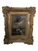 19TH CENTURY GERMAN ERNEST PENNING DUPUIS MARITIME OIL PAINTING