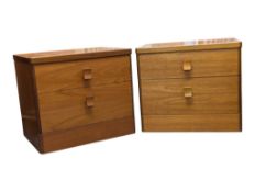 JOHN & SYLVIA REID FOR STAG - CANTATA RANGE TEAK BEDSIDE TABLES
