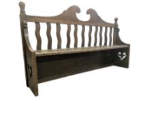 19TH CENTURY MAHOGANY CARVED WALL HANGING SHELF