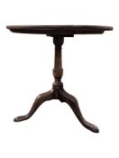 19TH CENTURY MAHOGANY OCCASIONAL TRIPOD TABLE