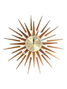 SETH THOMAS - RETRO MID CENTURY SUNBURST WALL HANGING CLOCK