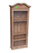 VINTAGE 20TH CENTURY COUNTRY PINE GLAZED CABINET