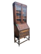 1920S OAK BUREAU BOOKCASE