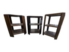 THREE ART DECO OAK SIDE TABLES