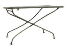 EARLY 20TH CENTURY METAL FOLDING OCCASIONAL TABLE