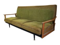 BRITISH MODERN DESIGN - RETRO MID CENTURY TEAK DAY BED / SOFA