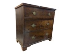 GEORGE III 19TH CENTURY WALNUT CHEST OF DRAWERS