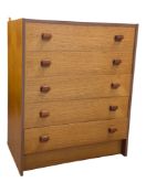 DANISH MODERN DESIGN - VINTAGE MID CENTURY TEAK CHEST OF DRAWERS