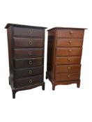STAG FURNITURE - MINSTREL PATTERN PEDESTAL CHEST OF DRAWERS