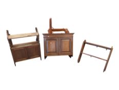 THREE EARLY 20TH CENTURY WALNUT WALL SHELVES