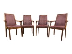 NATHAN FURNITURE - SET OF FOUR MID CENTURY TEAK DINING CHAIRS
