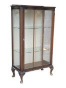 EDWARDIAN 1900S MAHOGANY GLAZED DISPLAY CABINET