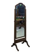 EARLY 20TH CENTURY MAHOGANY CHEVAL MIRROR