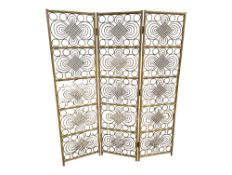 ITALIAN MODERN DESIGN - MID CENTURY CIRCA 1970S BAMBOO ROOM DIVIDER