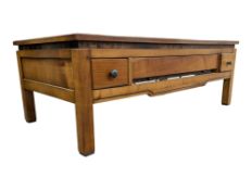 VINTAGE 20TH CENTURY HARDWOOD COFFEE TABLE