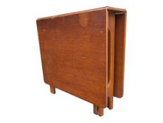 JENTIQUE FURNITURE - 20TH CENTURY TEAK WOOD SPACE SAVER DROP LEAF TABLE