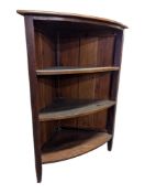 VINTAGE 20TH CENTURY OAK CORNER BOOCASE