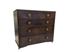 GEORGE III 19TH CENTURY MAHOGANY CHEST OF DRAWERS