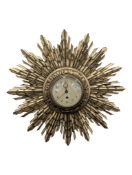 SMITHS, BRITISH - VINTAGE MID CENTURY SUNBURST HANGING WALL CLOCK