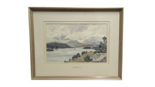 CLAUDE MUNCASTER RWS, RBA, (BRITISH 1903-1974) - LAKE WINDEMERE WATERCOLOUR