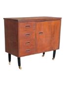 BRITISH MODERN DESIGN - VINTAGE 20TH CENTURY TEAK MEDIA CABINET / SIDEBOARD