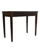 EDWARDIAN MAHOGANY FOLD OVER GAMES TABLE