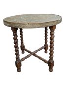 EARLY 20TH / LATE 19TH CENTURY BENARES TABLE