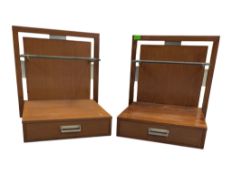 BRITISH MODERN DESIGN - PAIR OF MID CENTURY FLOATING BEDSIDE TABLES
