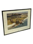 BATTLE OF BRITAIN MEMORIAL FLIGHT OVER BEACHY HEAD 2010 PRINT