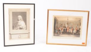 F. C. TURNER - BACHELOR'S HALL PRINT(PLATE 6) & 18TH CENTURY ENGRAVING