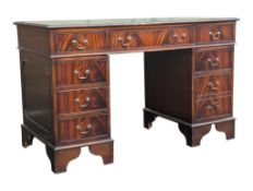 GEORGIAN REVIVAL TWIN PEDESTAL DESK