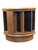 NATHAN FURNITURE - LATE 20TH CENTURY TEAK CIRCULAR COFFEE TABLE / CD RACK