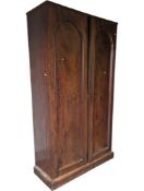 VICTORIAN 19TH CENTURY MAHOGANY DOUBLE WARDROBE