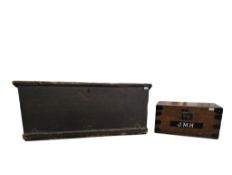 TWO 19TH CENTURY / EARLY 20TH CENTURY TRUNKS
