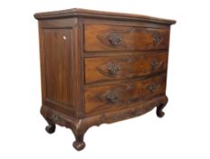 LOUIS XV STYLE THREE DRAWER CHEST / COMMODE