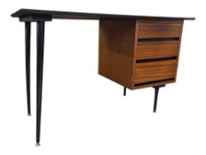 BRITISH MODERN DESIGN - VINTAGE 20TH CENTURY TEAK WRITING TABLE / DESK