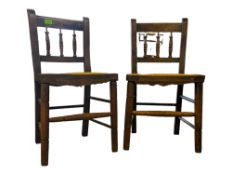 PAIR EARLY 20TH CENTURY ARTS & CRAFTS STYLE CHILDREN'S CHAIR