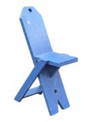 MID 20TH CENTURY 1950S SMALL PAINTED RUSTIC FOLK ART WOODEN SEAT / STOOL