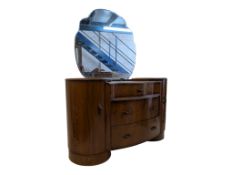 1930S ART DECO WALNUT DRESSING TABLE