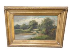 VICTORIAN 19TH CENTURY OIL ON BOARD PAINTING